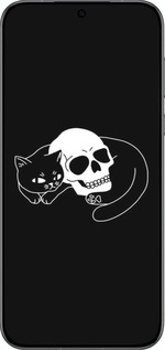 Силіконовий чехол Із зображенням кота та черепа для Huawei Pura 70 PRO - 6491u-3700 изображение 