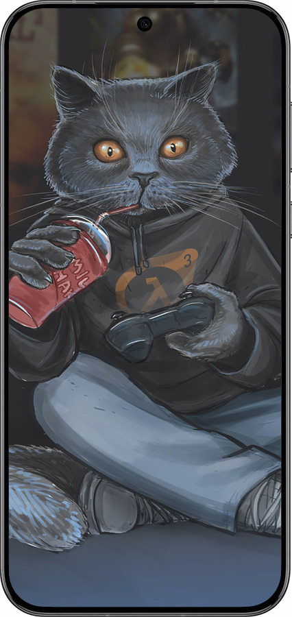 Силиконовый чехол gamer cat для Huawei Pura 70 PRO - 4140u-3700 изображение 