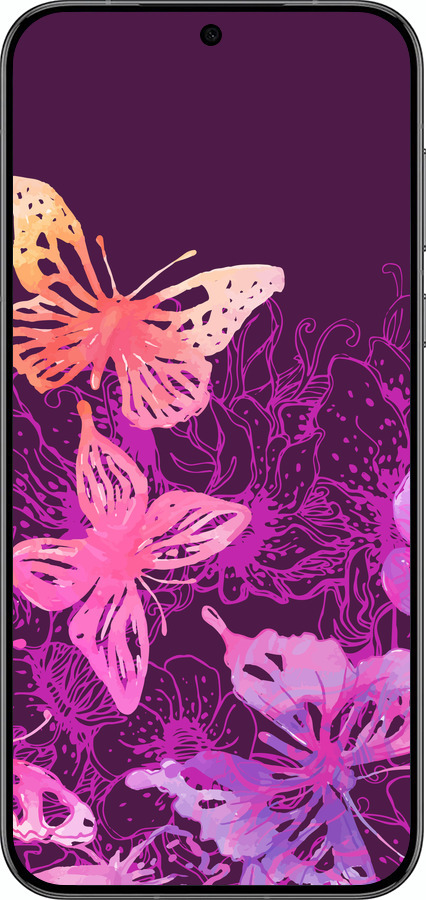 Силиконовый чехол Бабочки v2 для Huawei Pura 70 PRO - 5475u-3700 изображение 
