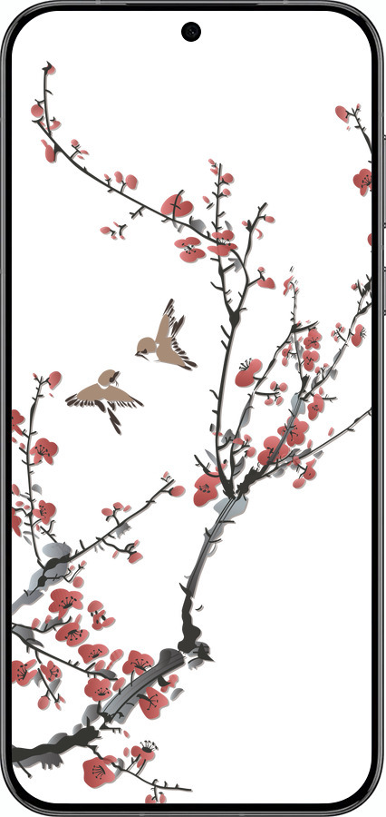 Силиконовый чехол Сакура v2 для Huawei Pura 70 PRO - 5538u-3700 изображение 