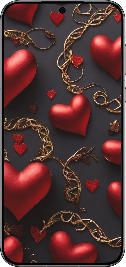 Силиконовый чехол Сердечки для Huawei Pura 70 PRO - 5831u-3700 изображение 