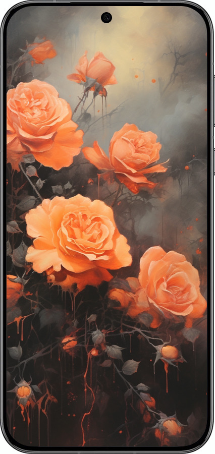 Силиконовый чехол Оранжевые розы для Huawei Pura 70 PRO - 5944u-3700 изображение 