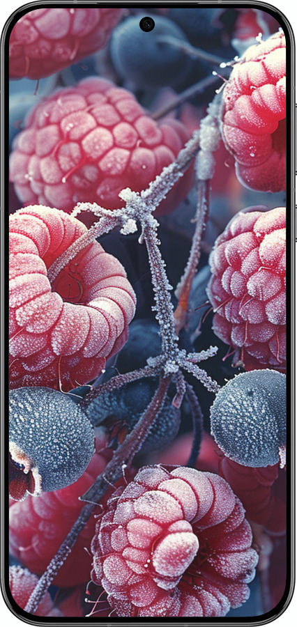 Силиконовый чехол Морозные ягоды для Huawei Pura 70 PRO - 6033u-3700 изображение 