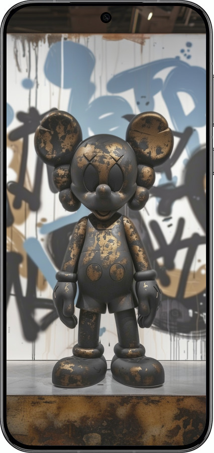Силиконовый чехол Bronze kaws v2 для Huawei Pura 70 PRO - 6098u-3700 изображение 