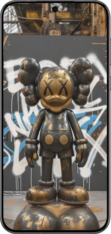 Силиконовый чехол Bronze kaws v3 для Huawei Pura 70 PRO - 6099u-3700 изображение 