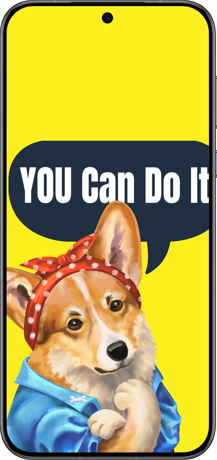 Силиконовый чехол чехол с корги You Can Do It для Huawei Pura 70 PRO - 6184u-3700 изображение 