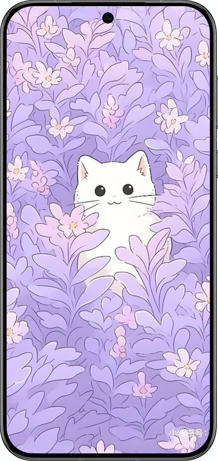 Силиконовый чехол Котик в цветах для Huawei Pura 70 PRO - 6390u-3700 изображение 