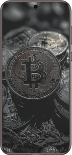 Силиконовый чехол Black Bitcoin для Huawei Pura 70 Ultra - 6090u-3704 изображение 