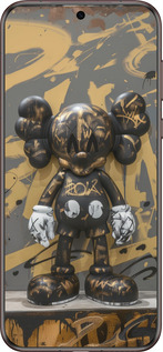 Силиконовый чехол Bronze kaws для Huawei Pura 70 Ultra - 6097u-3704 изображение 
