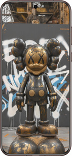 Силиконовый чехол Bronze kaws v3 для Huawei Pura 70 Ultra - 6099u-3704 изображение 