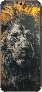 Силиконовый чехол Лев в золотых красках для Huawei Pura 70 Ultra - 6155u-3704 изображение 