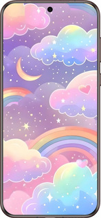 Силіконовий чехол Хмари та веселка для Huawei Pura 70 Ultra - 6312u-3704 изображение 