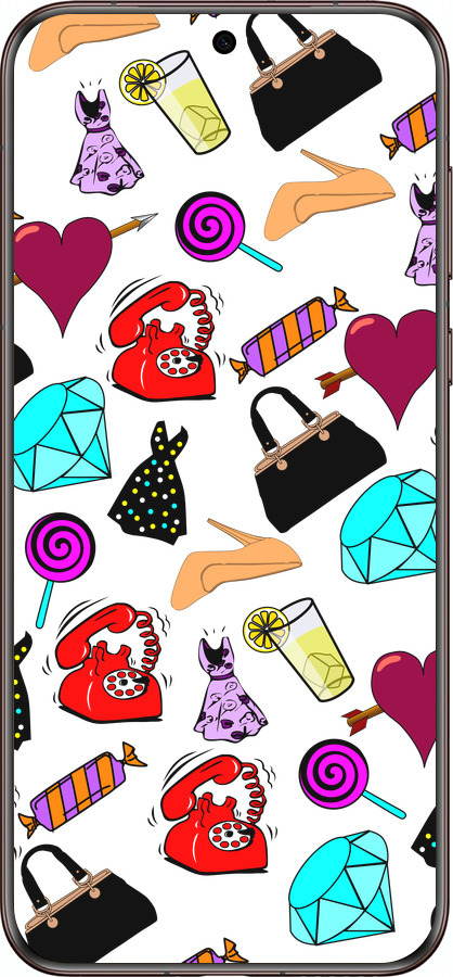 Силіконовий чехол stickers для Huawei Pura 70 Ultra - 4757u-3704 изображение 