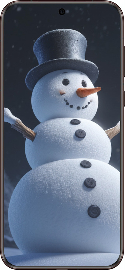 Силиконовый чехол Снеговик для Huawei Pura 70 Ultra - 5826u-3704 изображение 