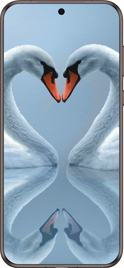 Силиконовый чехол Лебеди для Huawei Pura 70 Ultra - 6007u-3704 изображение 