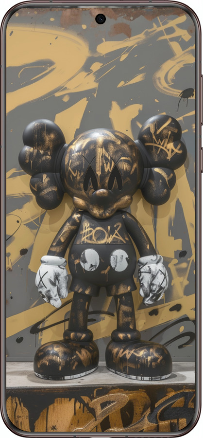 Силиконовый чехол Bronze kaws для Huawei Pura 70 Ultra - 6097u-3704 изображение 
