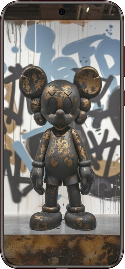 Силиконовый чехол Bronze kaws v2 для Huawei Pura 70 Ultra - 6098u-3704 изображение 