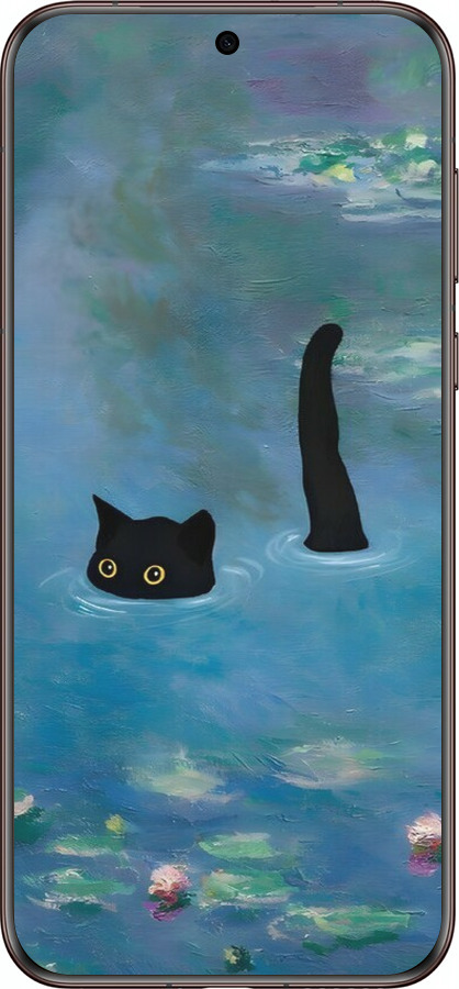 Силиконовый чехол С изображением кота и водяной лилии Monet для Huawei Pura 70 Ultra - 6519u-3704 изображение 