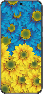Силиконовый чехол Жёлто-голубые цветы для Huawei Pura 70 - 1048u-3703 изображение 