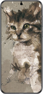 Силиконовый чехол Котёнок из пятен и линий для Huawei Pura 70 - 119u-3703 изображение 