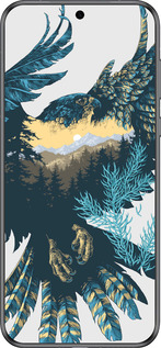 Силиконовый чехол Арт-орел на фоне природы для Huawei Pura 70 - 3983u-3703 изображение 