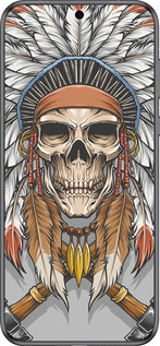 Силиконовый чехол Череп индейца для Huawei Pura 70 - 4032u-3703 изображение 