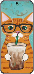 Силиконовый чехол Зеленоглазый кот в очках для Huawei Pura 70 - 4054u-3703 изображение 