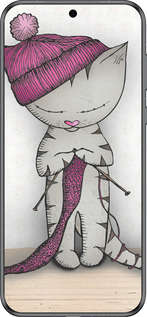 Силиконовый чехол Кошка рукодельница для Huawei Pura 70 - 4056u-3703 изображение 