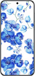 Силиконовый чехол Голубые орхидеи для Huawei Pura 70 - 4406u-3703 изображение 