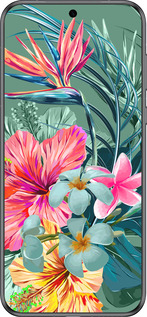 Силиконовый чехол Тропические цветы v1 для Huawei Pura 70 - 4667u-3703 изображение 
