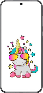 Силиконовый чехол Единорог в очках для Huawei Pura 70 - 4879u-3703 изображение 