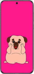 Силиконовый чехол Весёлый мопс для Huawei Pura 70 - 4908u-3703 изображение 