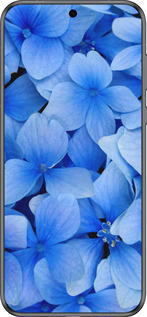 Силиконовый чехол Синие цветы для Huawei Pura 70 - 526u-3703 изображение 