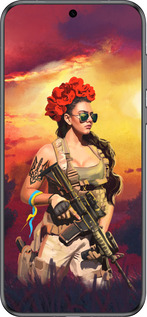 Силиконовый чехол Украинка с оружием для Huawei Pura 70 - 5316u-3703 изображение 