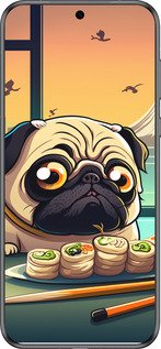 Силіконовий чехол Мопс і суші для Huawei Pura 70 - 5588u-3703 изображение 