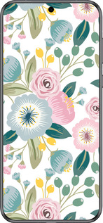 Силиконовый чехол Цветочные обои v2 для Huawei Pura 70 - 5602u-3703 изображение 