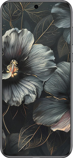 Силиконовый чехол Черные цветы для Huawei Pura 70 - 6031u-3703 изображение 