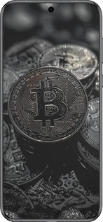 Силиконовый чехол Black Bitcoin для Huawei Pura 70 - 6090u-3703 изображение 