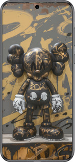 Силиконовый чехол Bronze kaws для Huawei Pura 70 - 6097u-3703 изображение 