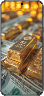 Силиконовый чехол Слитки и доллары для Huawei Pura 70 - 6105u-3703 изображение 