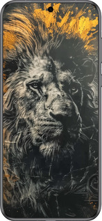 Силиконовый чехол Лев в золотых красках для Huawei Pura 70 - 6155u-3703 изображение 