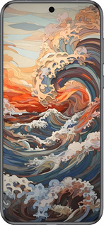 Силиконовый чехол Арт волны для Huawei Pura 70 - 6324u-3703 изображение 