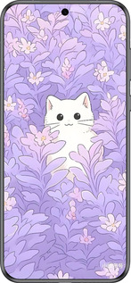Силиконовый чехол Котик в цветах для Huawei Pura 70 - 6390u-3703 изображение 