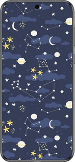 Силиконовый чехол Астрономический узор. Милый дизайн мультяшной вселенной для Huawei Pura 70 - 6446u-3703 изображение 