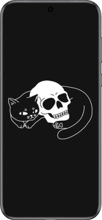 Силиконовый чехол С изображением кота и черепа для Huawei Pura 70 - 6491u-3703 изображение 