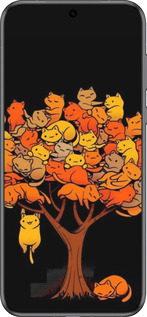 Силиконовый чехол Дерево и котики для Huawei Pura 70 - 6516u-3703 изображение 