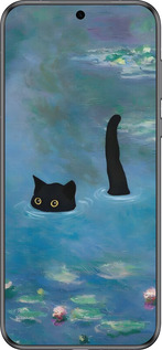 Силиконовый чехол С изображением кота и водяной лилии Monet для Huawei Pura 70 - 6519u-3703 изображение 