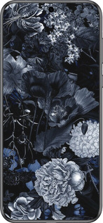 Силіконовий чехол Анотація квітковий малюнок в синіх тонах. для Huawei Pura 70 - 6539u-3703 изображение 
