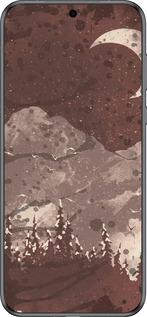 Силіконовий чехол із зображенням місячного пейзажу у нічному лісі для Huawei Pura 70 - 6546u-3703 изображение 