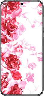 Силиконовый чехол Нарисованные розы для Huawei Pura 70 - 724u-3703 изображение 